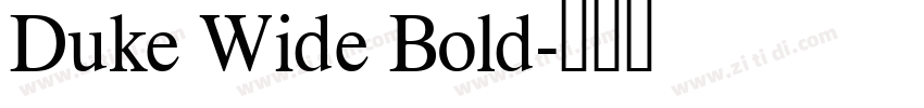 Duke Wide Bold字体转换